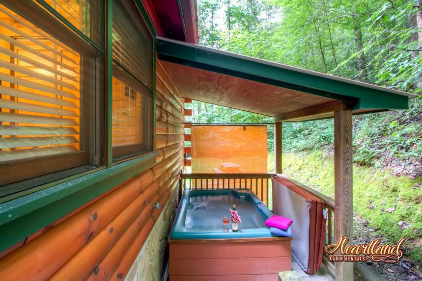 Hot tub off the back deck